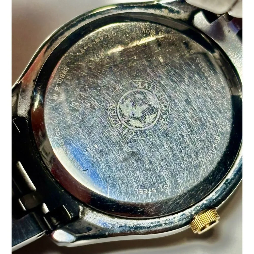 Citizen Eco-Drive Women's Two-Tone Crystal Watch Functional (Scratched Crystal)